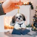 Acrylic Cute Shih Tzu Dog Car Interior, Holiday Decorations, Christmas Tree Decorations, Couple Gifts, Keychain. 