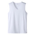 Men'S Top Men'S Summer Multi Color Sleeveless Vest Men'S Summer Ice Silk Traceless Thin Breathable Color V-Neck Sleeveless Top.