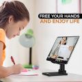 Dual Pole Foldable Tablet Stand,Adjustable Height for iPad Pro Stand Extendable Solid Desktop Stand Holder Dock Black , white. 