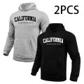 2 Pcs Mens Sweatshirts Printing Casual Long Sleeves Hoodies Fitness Sports Jogging Mens Clothing Outdoors Street Quality Tops. 