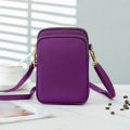Multi-purpose waterproof wear-resistant large capacity crossbody bag women's multi-layer zipper neck shoulder mobile phone bag. 