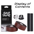 2PCS Bicycle Handlebar Tape Bicycle Road PU Artificial Leather EVA Textured Punch Strap Cycling Gear 2150x30x3mm Accessories.
