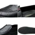 Men Leather Shoes Breathable Business Summer Slip on Loafers Man Casual Black Flats Driving Walking Shoes Moccasins. 