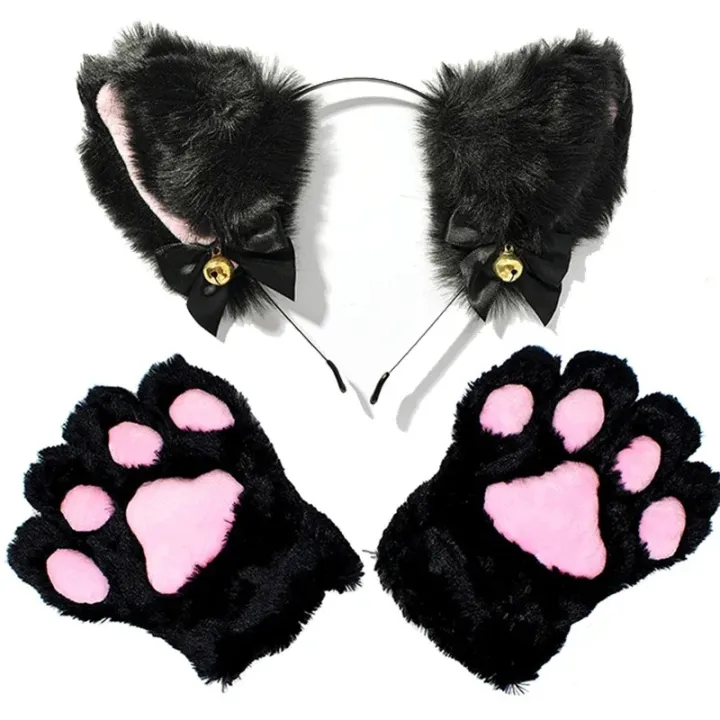 1%20Set%20Cute%20Cat%20Ear%20Hair%20Wear%20Claw%20Gloves%20Girls%20Anime%20Cosplay%20Costume%20Plush%20Bell%20Cat%20Fur%20Ear%20Hairband%20Night%20Party%20Club%20Headbands%20-%20Image%202