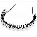 Unisex Black Zigzag Metal Hair Band – Stylish & Durable Headband for Men & Women. 