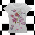 Vintage Crop Top Punk Women Flower Print Baby Tee Fashion 2000s Top Y2k Style Streetwear Short Sleeve Cute Emo Girls Aesthetics. 