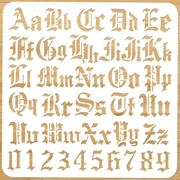 Gothic%20A%20to%20Z%20Alphabet%20Numbers%20Stencil,%2011.81x11.81"%20Hollow%20Out%20Drawing%20Painting%20Template%20Reusable%20DIY%20Art%20and%20Craft%20Stencils%20-%20Image%202