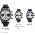 Sugess 1963 Pilot Watch Men Mechanical Chronograph Panda Wristwatch Air Force Sapphire Waterproof for Seagull Movement ST1901 v3. 