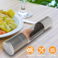 Salt and Pepper Grinder 2 in 1 Manual Stainless Steel Salt Pepper Mills with Adjustable Ceramic Grinding Spice Mill Kitchen Tool. 