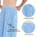 1 coral velvet men's bath towel-adjustable elastic bath towel-soft and skin-friendly, 31.5 * 55 inches, men's outdoor sauna skir. 