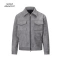 Autumn Jackets Oversize Casual Clothes High Street Pockets Laper Zipper Suede Thick Coat Mens Windbreaker Loose. 