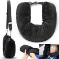 Fillable Travel Neck Pillow Stuff With Clothes Pillowcase Storage Lycra Fabric Waterproof Carry Portable Travel Bag Pillow.