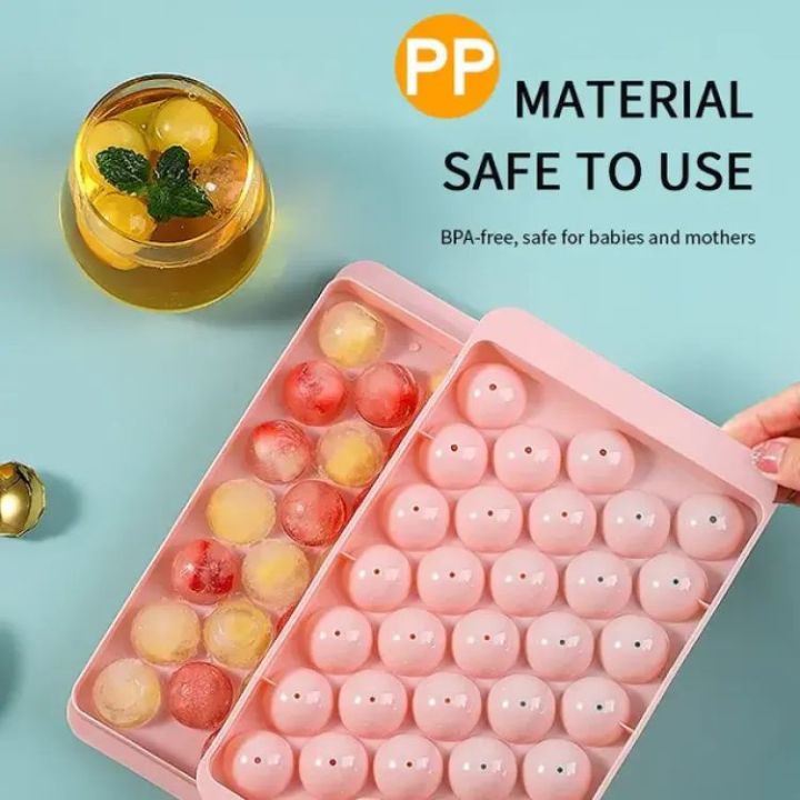 Round Ice Cube Tray With Storage Box Creative Quick Release Ice Cube Molds Party Bar Kitchen Square Container Cold Drink Set