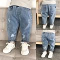 Boys Casual Jeans Children Denim Ripped Jeans Kids Trousers Toddler Girl Fall Clothes 2 3 4 5 Years Baby Harem Pants Baggy Jeans. 