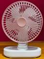 Rechargeable Table Fan, 4000mAh 4 Speeds Oscillating Desk Fan,  Micro/Type C Input, Quiet USB Charging Fan for Home Office Bedroom. 