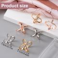 3pcs X-Shaped Scarf Clips Buckles for Women, Scarf Holder Pins for Shawls Silk Clothes (Golden/Silvery). 