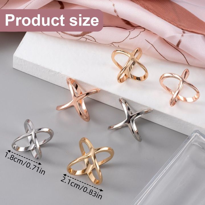 3pcs%20X-Shaped%20Scarf%20Clips%20Buckles%20for%20Women,%20Scarf%20Holder%20Pins%20for%20Shawls%20Silk%20Clothes%20(Golden/Silvery)%20-%20Image%204