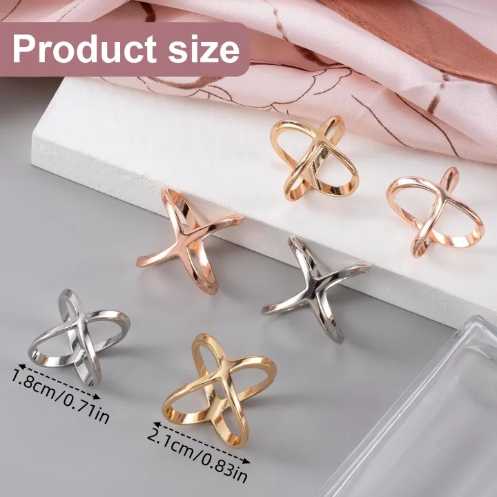 3pcs%20X-Shaped%20Scarf%20Clips%20Buckles%20for%20Women,%20Scarf%20Holder%20Pins%20for%20Shawls%20Silk%20Clothes%20(Golden/Silvery)%20-%20Image%204