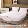 Waterproof Mattress Protector, Breathable Noiseless Mattress Topper, Bed Smooth Jersey Mattress Cover Fully Fitted Sheet. 