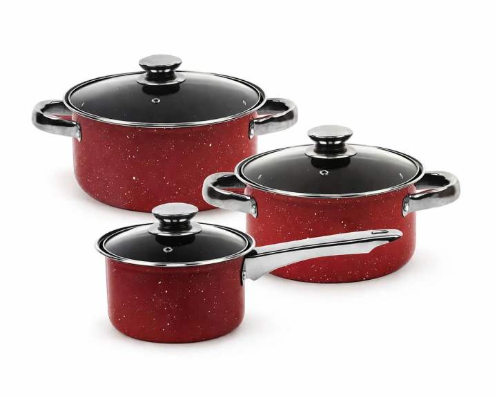 Ameco 6 pcs Cookware set Good quality non stick Gas and Electric Cooker ...