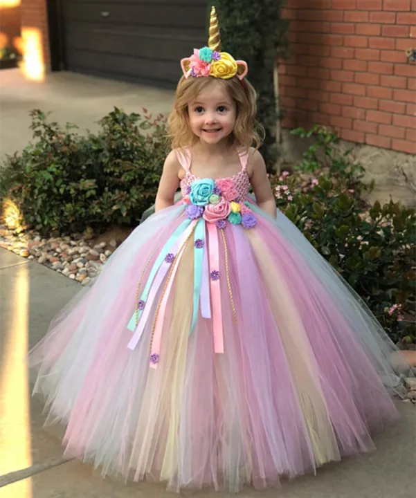 Girls%20Pastel%20Unicorn%20Flower%20Tutu%20Dress%20Kids%20Crochet%20Tulle%20Strap%20Dress%20Ball%20Gown%20with%20Daisy%20Ribbons%20Children%20Party%20Costume%20Dress%20-%20Image%205