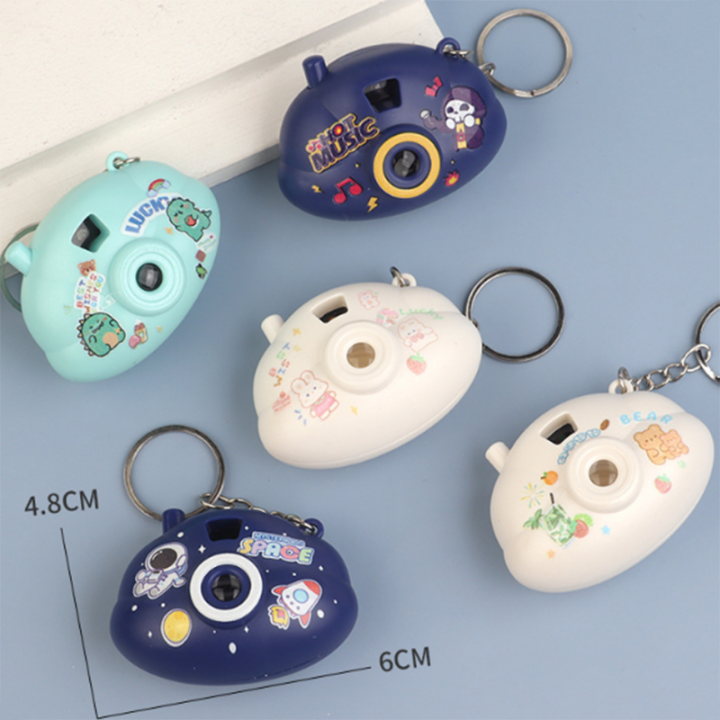 Mini Camera Projector Key Chain Creative Cute Cartoon Mini Camera Slideshow Light Projector Keychain ...