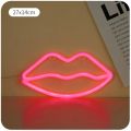 Mouth tongue Neon Light Sign LED Sexy Lips Lamp Decoration Table Room Shop Wall Party Gift USB & Battery Case Powered. 