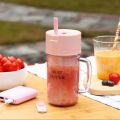 Portable glass bottle blender. 