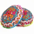 43x43cm Round Mandala Pattern Pillowcase Bohemian Cushion Cover Boho Floor Cushion Pillows Cover Case Home Decoration. 