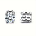 Classy 18K Gold Plated Stainless Steel Magnetic Stud Earrings for Men with Sparkling Cubic Zirconia - Hypoallergenic and Trendy.