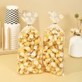 50Pcs Daisy Flower Candy Bags Transparent Cookie Biscuit Baking Packaging Bag Wedding Birthday Party Gifts Wrapping Supplies.