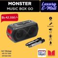 MONSTER MUSIC BOX GO WITH DUAL WIRELESS MIC. 