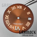 GRAMOCK 25mm Brown Roman Watch Dial Hands Sunberst Diamond Dial For NH15 Automatic Lady's 31mm Wristwatch Modified Accessories. 