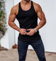 2025 Summer men Vest stripe gym Tank top Men Fitness sleeveless shirt Male Exercise Sports vest Undershirt Bodybuilding clothing. 