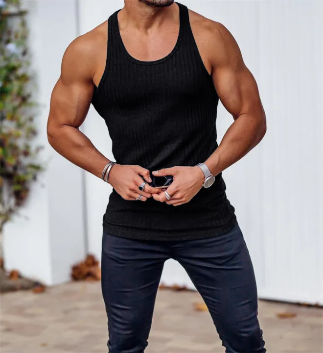 2025%20Summer%20men%20Vest%20stripe%20gym%20Tank%20top%20Men%20Fitness%20sleeveless%20shirt%20Male%20Exercise%20Sports%20vest%20Undershirt%20Bodybuilding%20clothing%20-%20Image%205