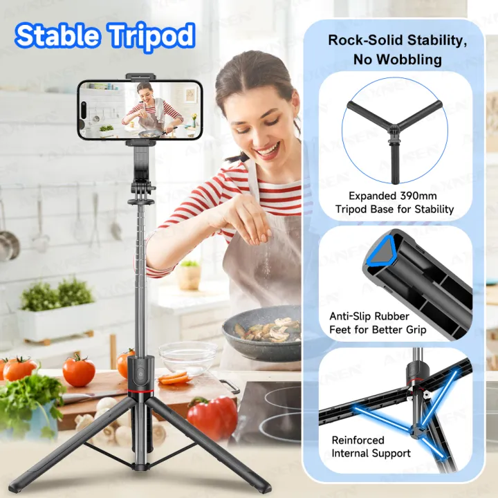 F15%20Selfie%20Stick%20Tripod%20with%20Bluetooth%20Remote,%206-Section%20Extendable%20Pole,%20360%C2%B0%20Rotation,%20Fill%20Light%20Option,%20for%20Phone%20Vlog%20-%20Image%205