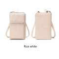 MIYIN Multi functional retro style PU leather crossbody bag fashionable solid color mobile phone bag womens casual shoulder bag. 