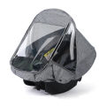 Baby Safety Seat Rain Cover Transparent EVA Baby Stroller Carriage Rain Cover Dust Cover Double Zipper Baby Stroller Accessories. 