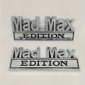 2PCS Mad Max Edition Emblem Sticker Badge Fender Funny Decals Car Truck Replacement Door for Universal Vehicle SUV Motorcycle.