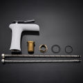 Basin Faucets Waterfall Bathroom Faucet Single handle Basin Mixer Tap Bath Antique Brass Faucet Sink Water Crane Silver Taps. 