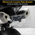 Universal Motorcycle License Plate Holder Number Plate Holder With Turn Signal Lights For Yamaha MT07 Kawasaki Z800 Honda BMW. 