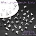 40PCS Hair Jewelry for Braids Gold Hair Cuffs Multi Style Rings Adjustable Hair Beads for Braid Loc Dreadlock Accessories. 