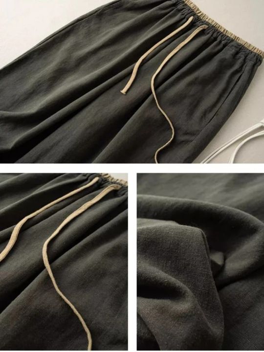 Summer%20Retro%20Cotton%20Linen%20Loose%20Harem%20Pants%20Elastic%20Drawstring%20Waist%20Casual%20Pants%20Basic%20Versatility%20Wide-leg%20Ankle-Length%20Pants%20-%20Image%206