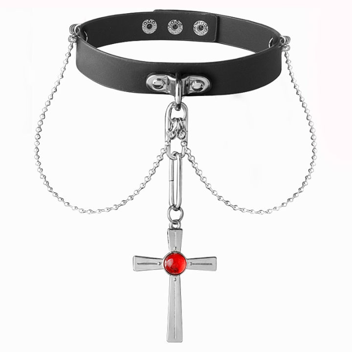 Athemis%20Rosario%20And%20Vampire%20Moka%20Akashiya%20Cosplay%20Necklace%20Cross%20Pendant%20Choker%20Adjustable%20For%20Halloween%20Christmas%20-%20Image%205