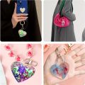 3Pcs Heart Puzzle Key Chain Silicone Mold, Couple Pendant Heart Lover Puzzle Resin Casting Mold With Hole, Diy Jewelry Making. 