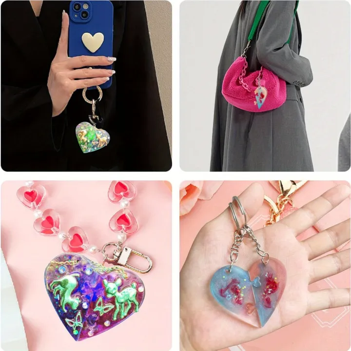 3Pcs%20Heart%20Puzzle%20Key%20Chain%20Silicone%20Mold,%20Couple%20Pendant%20Heart%20Lover%20Puzzle%20Resin%20Casting%20Mold%20With%20Hole,%20Diy%20Jewelry%20Making%20-%20Image%202