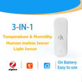 Tuya ZigBee Smart Pir Motion Sensor Detector With Temperature and Humidity Sensor  Security Burglar Works With Home Assistant. 