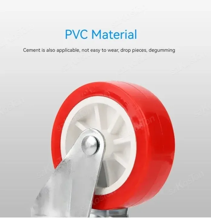 4Pcs/lot%201-2inch%20Furniture%20Caster%20PVC%20Red%20Universal%20Wheel%20Swivel%20Caster%20Roller%20Wheel%20For%20Platform%20Trolley%20Accessory%20-%20Image%205