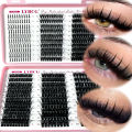 Spikes Lash Individuals Volume Eyelash Clusters D-Curly Lash Clusters Kit 10-20MM DIY Eyelash Extensions,6 Styles Lash Clusters. 