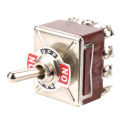 ON/OFF/ON 3 Position Toggle Switch 4PDT 12 Pin 12mm 15A/250VAC 10A/380VAC 4PDT 3 Position Toggle Switch. 